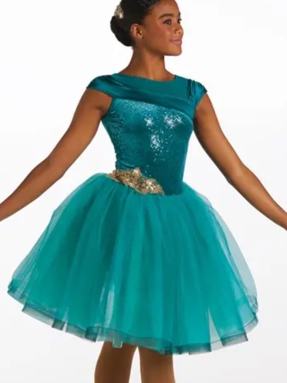 NEW in bag! Weissman #15894 "City of Stars" Ballet Costume Color: Jade Size: LC